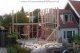 Fundering gelegd, opbouw houtskelet